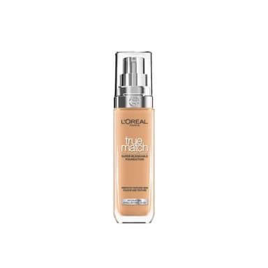 L'Oréal Paris Foundation for Face, Skincare Infused with Hyaluronic Acid, True Match Hydrating Liquid Foundation for All Skin Tones, SPF 16, 5W Golden Sand, 30 ml view 1