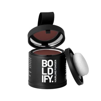 BOLDIFY Hairline Powder (LARGE, 10g) - Root Touch Up Hair Color for Gray Coverage - Bald Spot Concealing Hair Powder for Women and Men - 24-Hour Stain-Proof - Auburn view 1