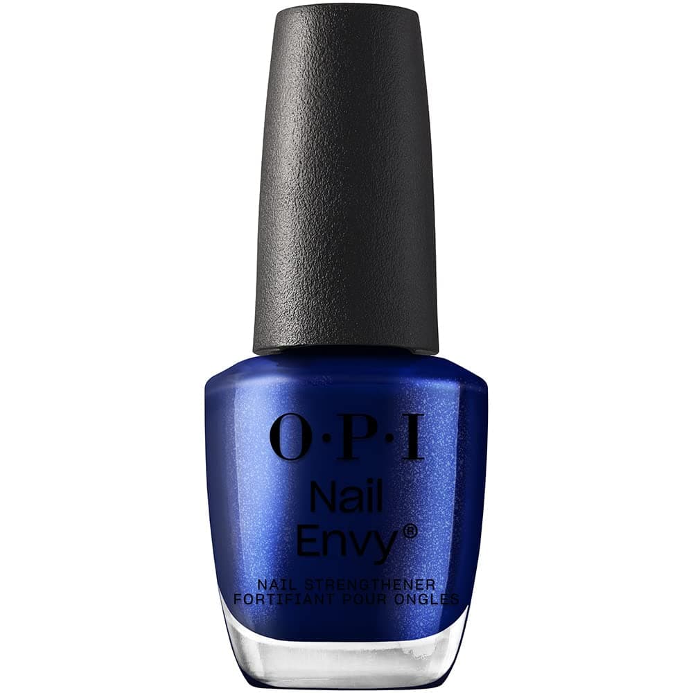 OPI Nail Envy Nail Polish, Strong Nail Strengthener Treatment For Strong Nails, Vegan Nail Repair and Strenght for Damaged Nails, Blue Nail Polish, All Night 15ml