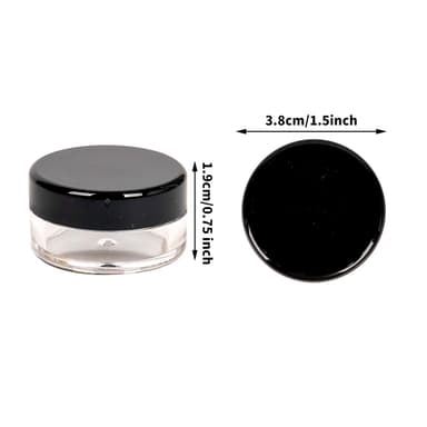 10 Pcs sample pots,10ml with lids cosmetic pot, mini cream empty containers,clear small with makeup lip balm jars,for travel face cream, samples, cosmetics empty pot view 2