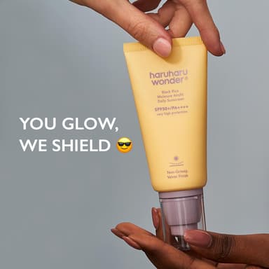 haruharu wonder Black Rice Moisture Airyfit Daily Sunscreen, SPF50+/PA++++, Broad Spectrum UVA/UVB, Hyaluronic Acid, Niacinamide, Daily Sunscreen, Korean Skincare, Vegan, 50ml view 2