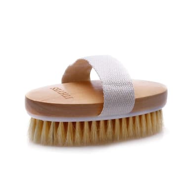 Ithyes Dry Brushing Body Brush Exfoliating Brush Natural Bristle Bath Brush for Remove Dead Skin Toxins Cellulite,Treatment,Improves Lymphatic Functions,Exfoliates,Stimulates Blood Circulation view 3