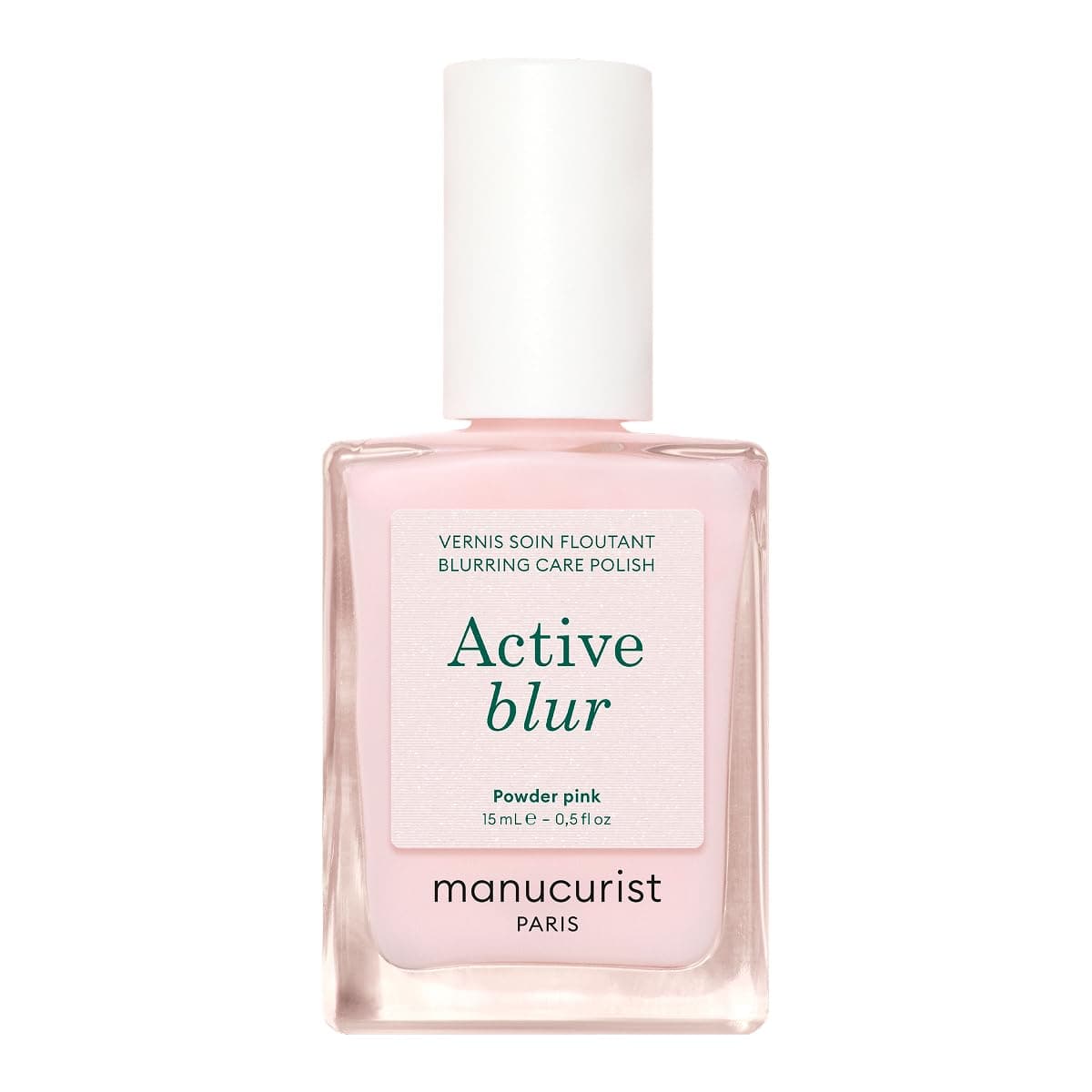 Manucurist Active Blur™ Blurring Treatment Nail Polish – Powder Pink Matte Nail Care – Soft Focus Effect – No Lamp – Vegan & Made in France – Nail Strengthener for Weak Nails & Smoother – Plant-Based