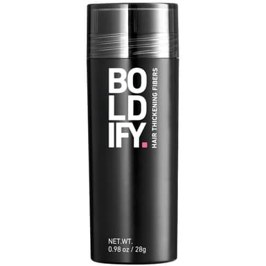 BOLDIFY Hair Fibres (28g) - Fill In Thinning and Fine Hair for an Instantly Fuller, Thicker Look - 14 Shades for Women and Men - Dark Grey view 1