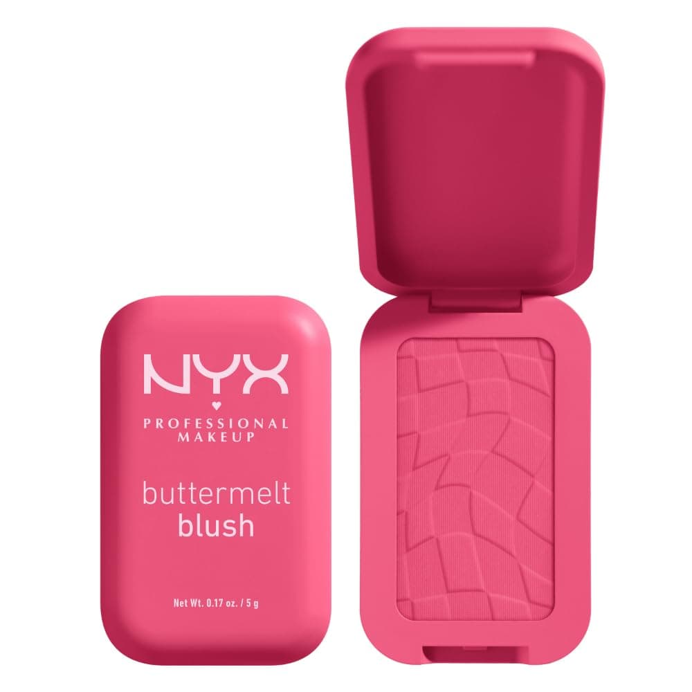 NYX Professional Makeup Buttermelt Powder Blush, Up To 12H Wear, Seamless Blending, Fade and Transfer Resistant, With Shea and Mango Butter, Vegan Formula, Shade: Getting Butta
