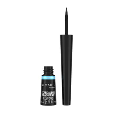 Rimmel London Exaggerate Waterproof Liquid Eyeliner, 2.5 ml, Black view 1