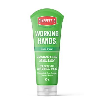 O'Keeffe's Working Hands, 80ml Tube - Hand Cream for Extremely Dry, Cracked Hands | Instantly Boosts Moisture Levels, Creates a Protective Layer & Prevents Moisture Loss view 1