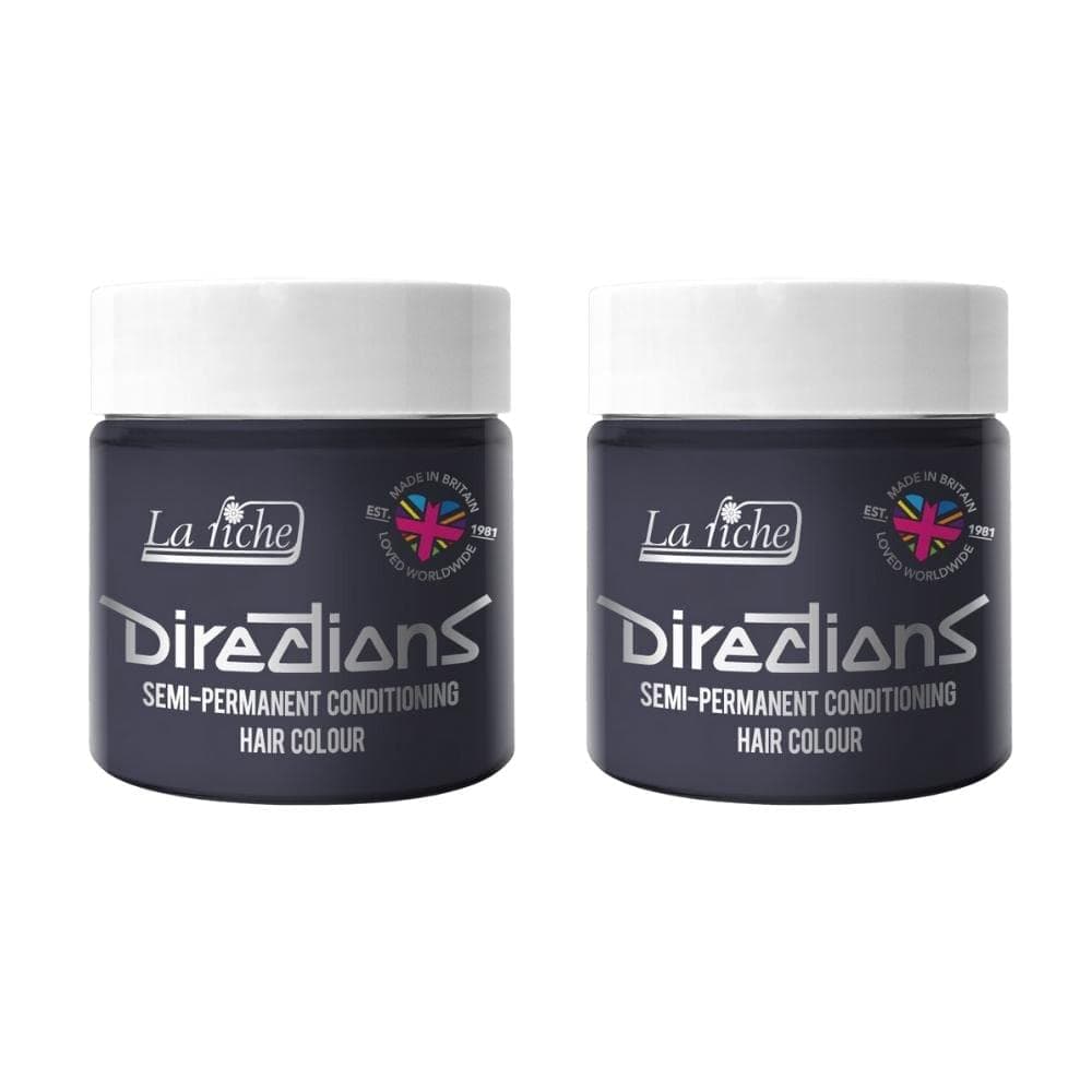 2x La Riche Directions Semi-Permanent Hair Color 100ml Tub - Stormy Grey