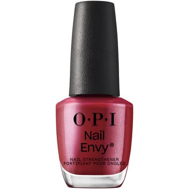 OPI Nail Envy Nail Strengthener, Tough Luv Opaque Dark Red Pearl Nail Polish Treatment with Vegan Formula to Strengthen Weak & Thin Nails, 15ml view 1