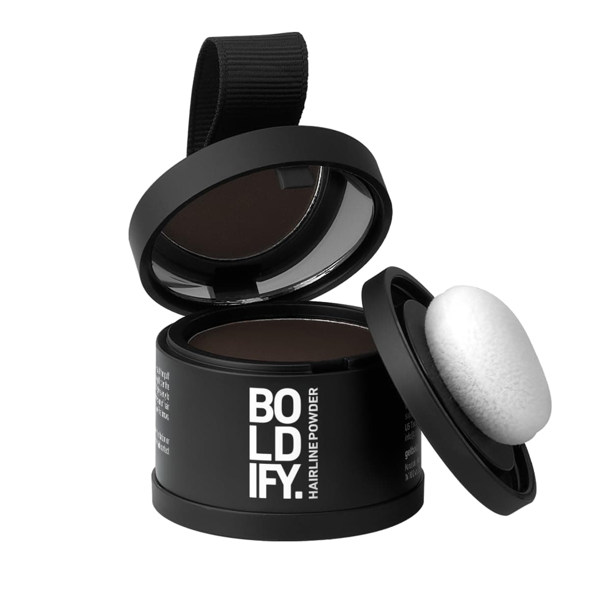 BOLDIFY Hairline Powder - Root Touch Up Hair Color for Gray Coverage - Bald Spot Concealing Hair Powder for Women and Men - 24-Hour Stain-Proof - Dark Brown