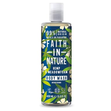 Faith In Nature Natural Hemp and Meadowfoam Body Wash, Restoring, Vegan and Cruelty Free, No SLS or Parabens, 400 ml view 1