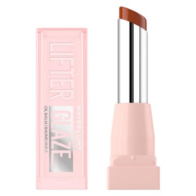 Maybelline New York Lifter Glaze Lip Oil Balm, Up to 24HR Hydration, Plumping for Fuller Lips, Hyaluronic Acid & Acerola Cherry Extract for Ultra-Comfortable Shine, Shade: Latte Crush view 1