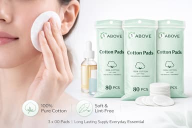 240-Pack Round Cotton Wool Pads – 100% Pure Cotton, Soft & Gentle Facial Pads for Daily Cleansing, Makeup Removal & Skincare – Suitable for All Skin Types view 2