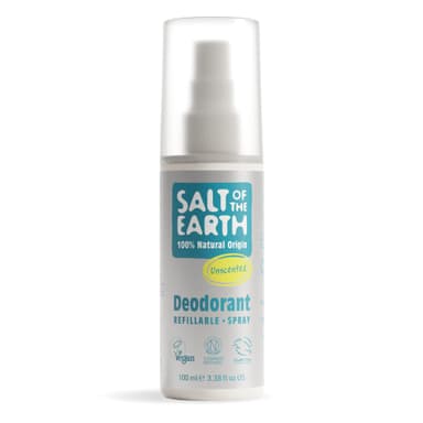 Salt of the Earth - Refillable Deodorant Spray - 100% Natural Origin Ingredients - Fragrance Free - Vegan - Smart Refillable Format - 100ml view 1