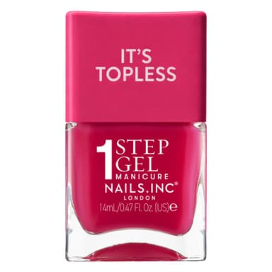 Nails.INC It's Topless Gel-Like Nail Polish, 4-in-1 Base Coat, Treatment, Colour & Top Coat, Long Lasting, Strong, Chip Free Nails, Glossy Salon Quality Manicure, Air Dry Nail Polish, Gracie, 14 ML view 1