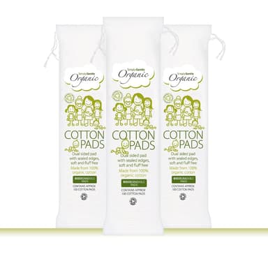 Simply Gentle Organic Cotton - Pack of 100 Pads (Pack of 3) view 1