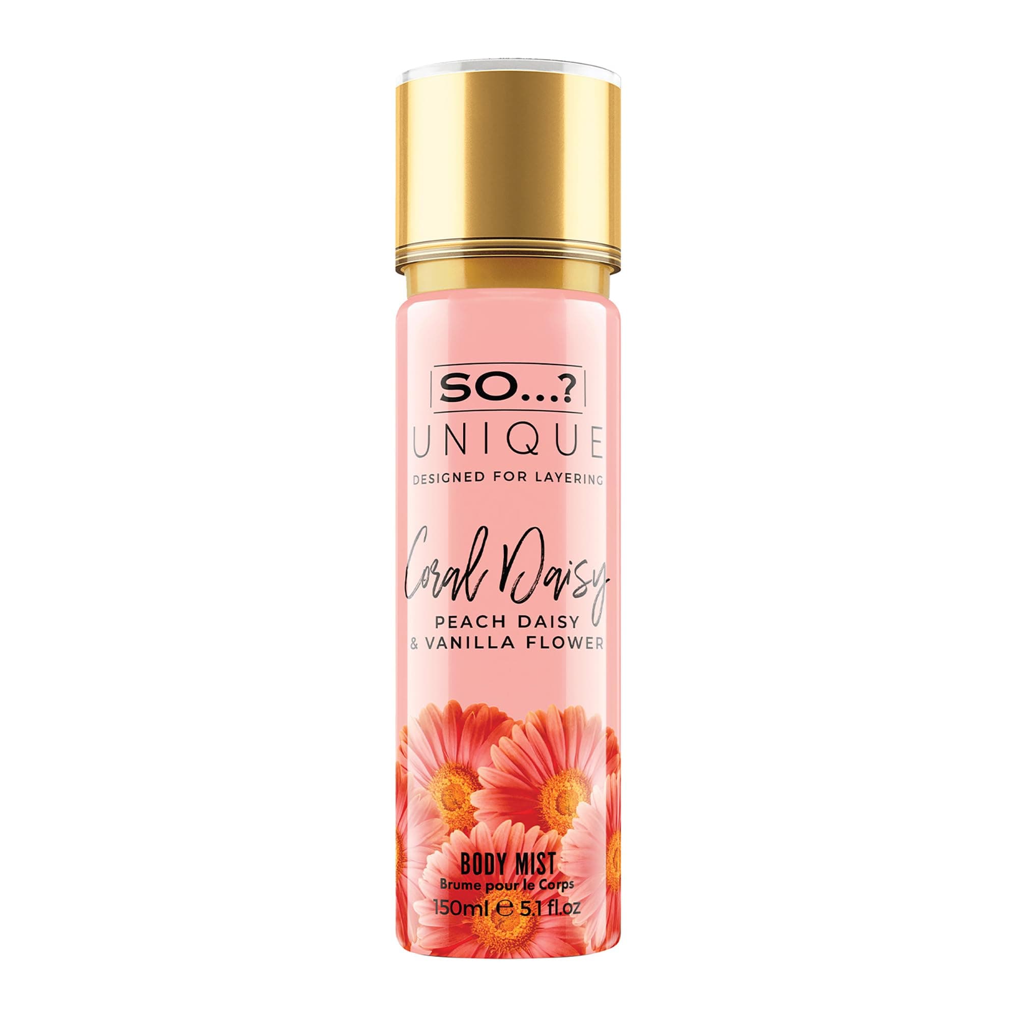 So…? Unique Womens Coral Daisy Body Mist Fragrance Spray 150ml
