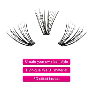 FADLASH Lash 0.07mm D Curl 14mm 30D Single Length Cluster Lashes DIY Eyelash Extensions view 4