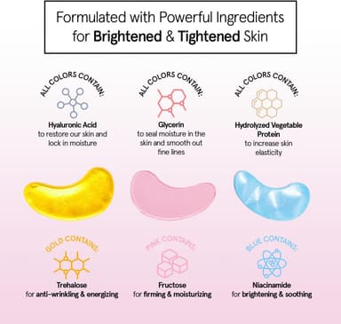 grace & stella Award Winning Under Eye Mask - Reduce Dark Circles, Puffy Eyes, Undereye Bags, Wrinkles - Under Eye Gel Patches, Vegan Cruelty-Free Self Care (4 Pairs, Gold) view 4