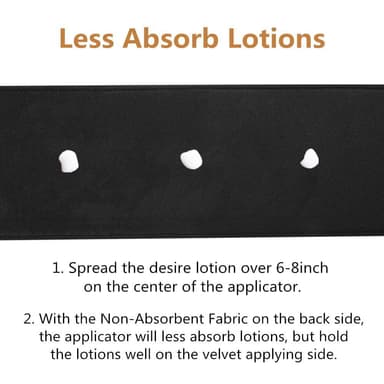 Yvoier Leakproof-lined Back Tanner Applicator, Reusable Double-Sided Self Tan Back Applicator, Streakless Lotion Applicator for Back Tanning Mitt, Ultra Soft Fake Tan Back Applicator for Cream, Lotion view 4