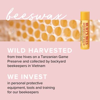 Burt's Bees 100% Natural Moisturising Lip Balm Pack of 2 Beeswax, 2 Tubes in Blister Box, 8.5 g view 4