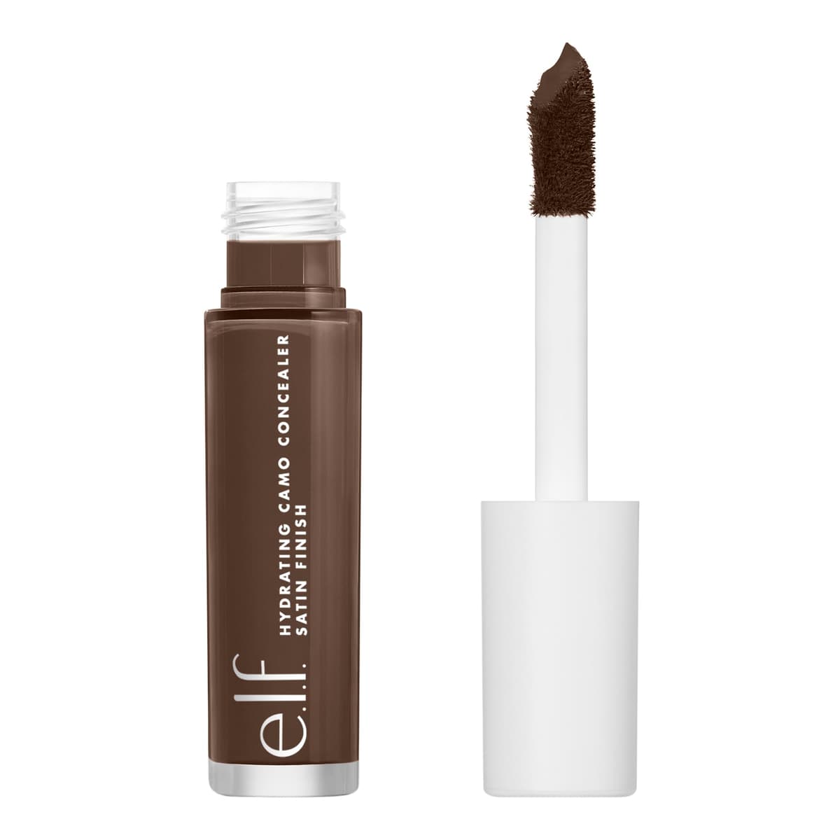 e.l.f. Hydrating Camo Concealer, Crease-Proof Full Coverage, Satin Finish, Conceals, Corrects & Highlights, Rich Walnut, 0.203 Fl Oz (6mL)