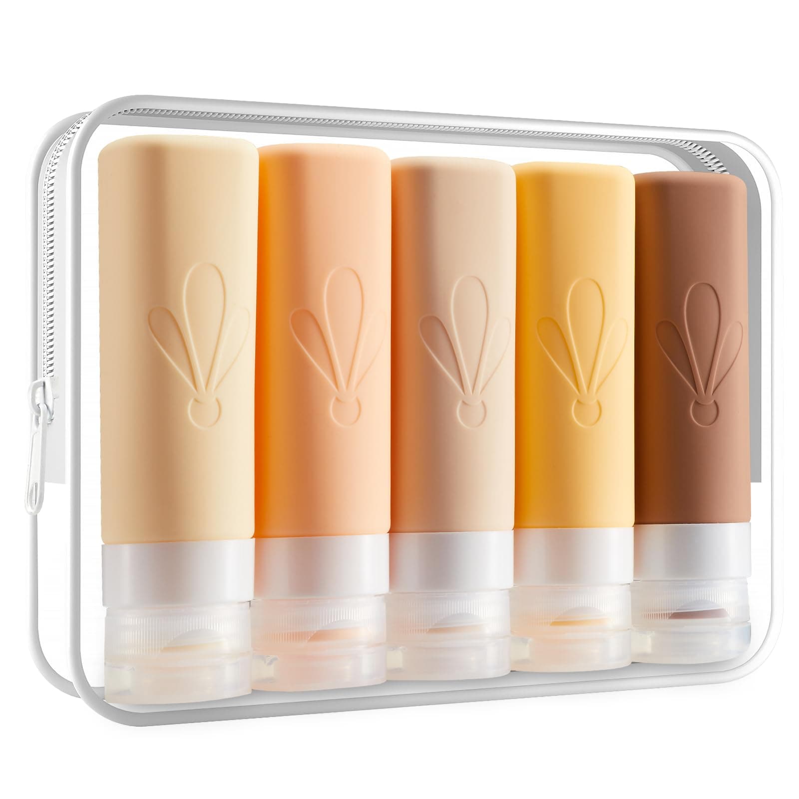 INSFIT Travel Bottles for Toiletries, CAA Approved 90ml Travel Size Toiletries, BPA Free Leak Proof Silicone Containers, Holiday Essentials for Women Travel Essentials for Shampoo with Toiletry Bag