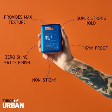 Fudge Urban Matte Wax, Firm Hold All Day Styling, Non-Sticky and Invisible Texture, Hair Wax for Men, 70 g view 3