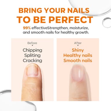 Modelones Nail Care 8 in one Ridge Filling Strengthener Treatment, Nail Polish Strengthener for Damaged and Weak Nails, Nail Hardener Extra Strong and Growth Smoothing Base Coat Clear Varnish 15ml view 4