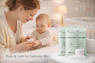 240-Pack Round Cotton Wool Pads – 100% Pure Cotton, Soft & Gentle Facial Pads for Daily Cleansing, Makeup Removal & Skincare – Suitable for All Skin Types view 4
