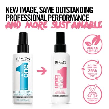 REVLON PROFESSIONAL Uniqone Lotus Hair Treatment, Leave-in Hair Treatment, Moisturizing Hair Treatment, Lotus Flower Fragrance – 150 ml view 3
