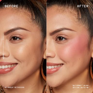 NYX Professional Makeup Buttermelt Powder Blush, Up To 12H Wear, Seamless Blending, Fade and Transfer Resistant, With Shea and Mango Butter, Vegan Formula, Shade: Getting Butta view 3