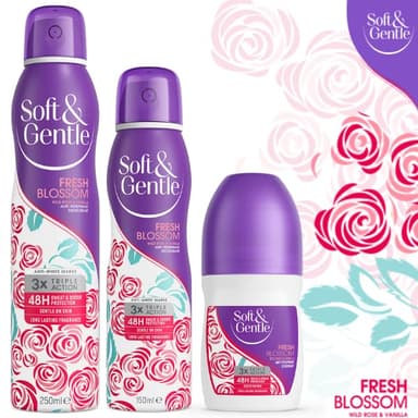 Soft & Gentle Fresh Blossom Antiperspirant Deodorant Spray 150ml x 6 view 4