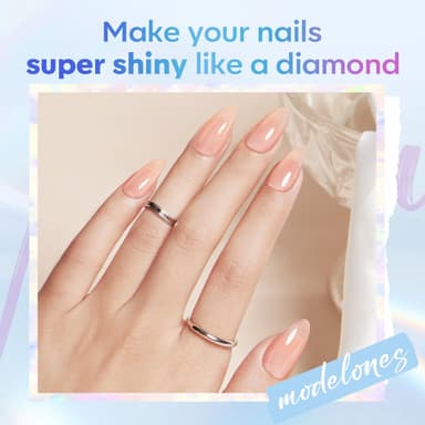 Modelones Gel Top Coat and Base Coat, 2Pcs 10ml Gel Nail Polish No Wipe Top and Base Coat Set, Glossy Shine Long Lasting LED Soak Off For Home DIY and Nail Salon view 4