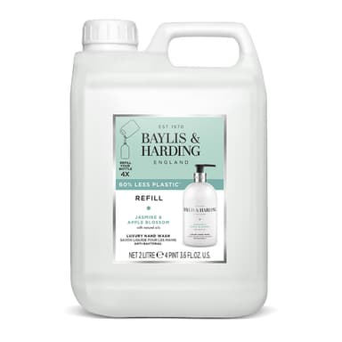 Baylis & Harding Jasmine & Apple Blossom Anti-Bacterial Hand Wash 2 litre Refill (Pack of 3 - Total 6 litres) - Vegan Friendly view 2