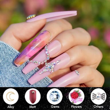 Makartt Rhinestone Glue Gel Kit, 30g & 8g Super Adhesive 3D Gel Nail Gems Glue for Rhinestones Crystal Stones Jewels view 2