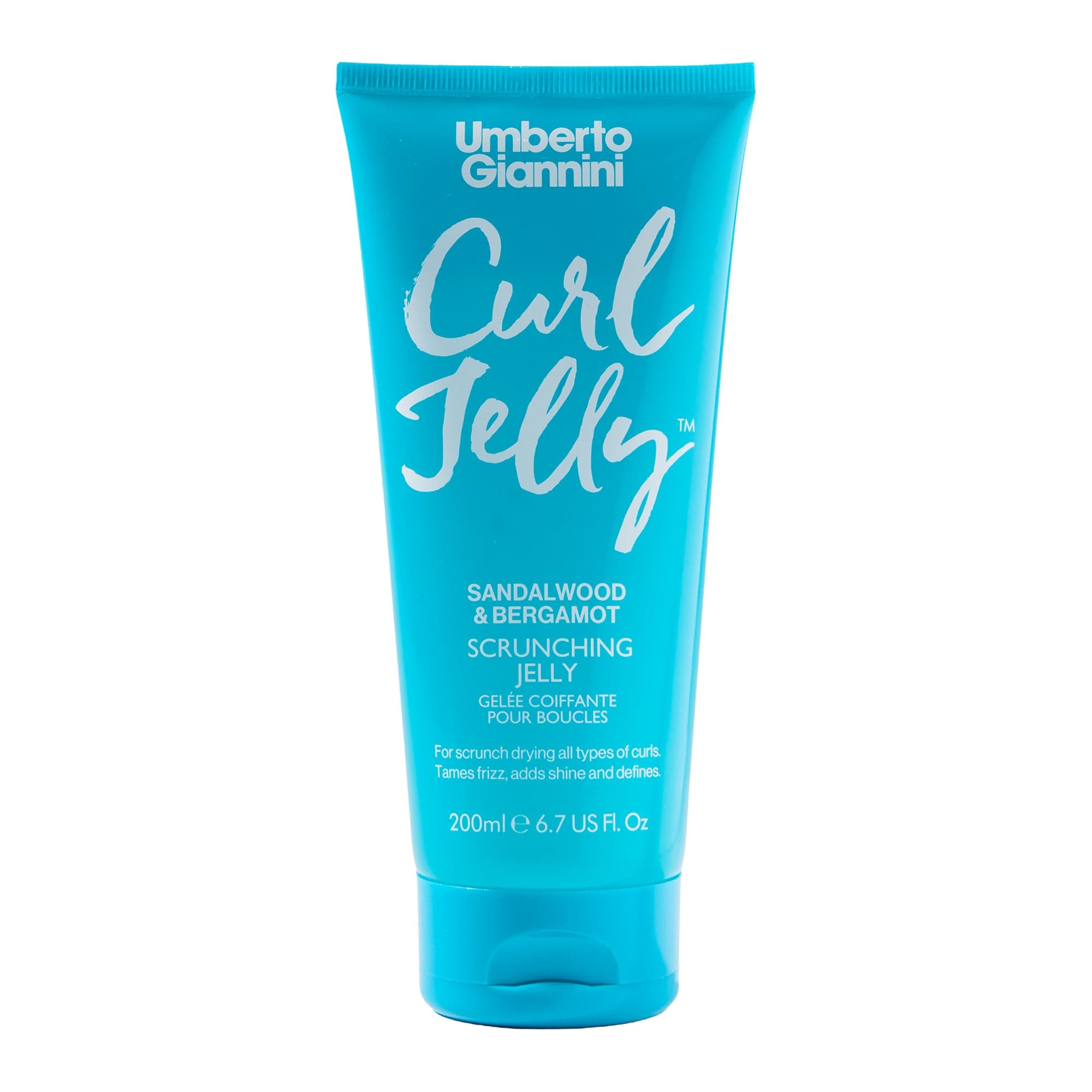 Umberto Giannini Bergamot & Sandalwood Fragrance Edition Curl Jelly 200ml, Lightweight Gel for Natural, Long-Lasting Definition, For Waves, Curls & Coils