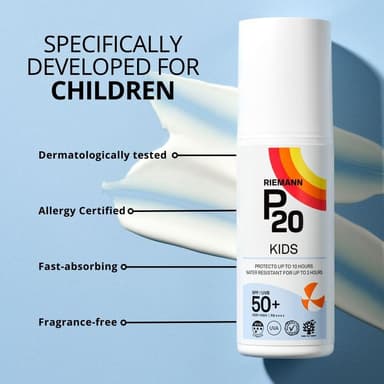 RIEMANN P20 Sun Cream SPF50 +Plus for Kids 200ml. High Level UVA Protection, Long Lasting up to 10 Hours, Water Resistant up to 3 Hours. Suitable for Children aged 1+ view 3