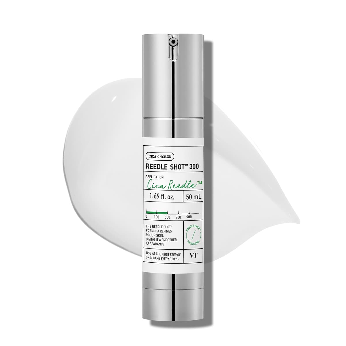 VT COSMETICS CICA Reedle Shot 300, Spicule Microneedling Serum for Pore Care & Exfoliation, Exosome & Centella Asiatica for Glass Skin, Smooth Skin Texture, Korean Skin Booster (1.69 Fl Oz / 50ml)