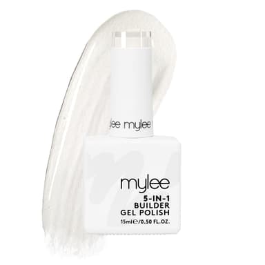 Mylee 5 in 1 Builder Base Strengthening Gel 15ml, UV/LED Nail Polish Coat for Hard Strong Nails Tips & Extensions, For Nail Art Decoration, Decals & Jewels, Professional Manicure Repair (Clear) view 1