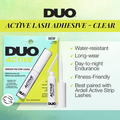 Duo Active Brush on Lash Glue, Striplash Adhesive, Rapid Dry, Dries Clear, False Eyelash Glue, 4.6 g, (Pack of 1) view 2