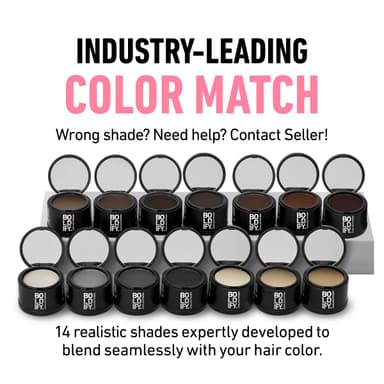 BOLDIFY Hairline Powder - Root Touch Up Hair Color for Gray Coverage - Bald Spot Concealing Hair Powder for Women and Men - 24-Hour Stain-Proof - Dark Brown view 3