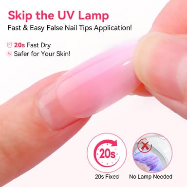Makartt No Curing Nail Glue Gel with Remover, New Super Strong Semi Solid Glue, Long Lasting Upgraded Hema-Free Nail Glue for Press On Nails, Quick Drying 20s, Fast Nail Remover for False Nails Art view 2