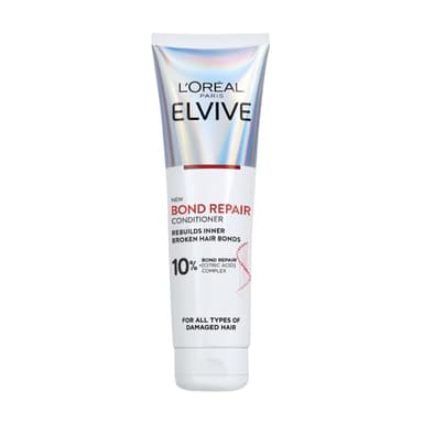 L'Oreal Paris Elvive Bond Repair Conditioner, with Citric Acid Complex, Deep Repair & Bonding Hair Care for Severely Damaged Hair, 98% Less Breakage, 82% Stronger, 150ml view 1