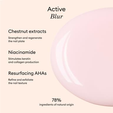 Manucurist Active Blur™ Blurring Treatment Nail Polish – Powder Pink Matte Nail Care – Soft Focus Effect – No Lamp – Vegan & Made in France – Nail Strengthener for Weak Nails & Smoother – Plant-Based view 3