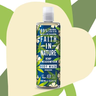Faith In Nature Natural Hemp and Meadowfoam Body Wash, Restoring, Vegan and Cruelty Free, No SLS or Parabens, 400 ml view 2