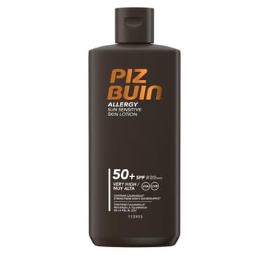 Piz Buin Allergy Sensitive Skin Sun Cream SPF 50+ Moisturiser (200ml), Nourishing and Ultra-Hydrating Sunscreen, Caring Lotion with Calmanelle, Sweat & Water Resistant view 1