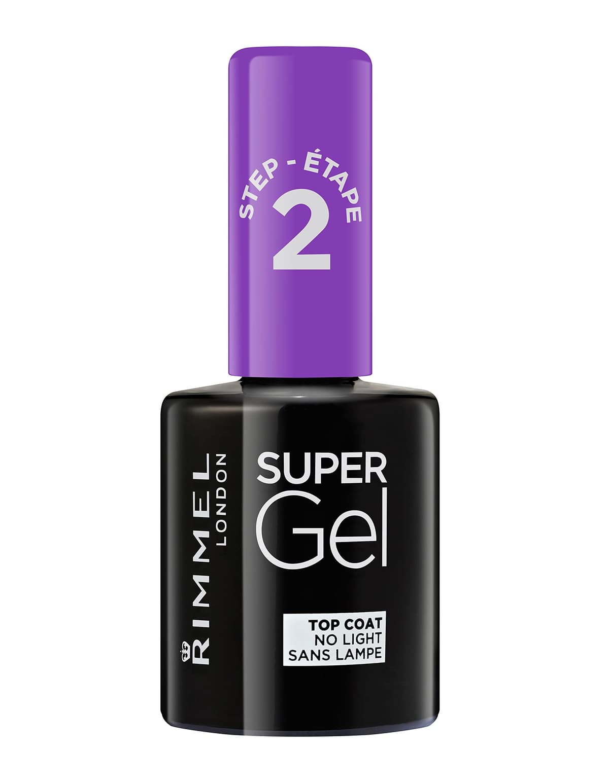 Rimmel Super Gel, Top Coat, Long-Lasting Nail Polish, Glazed Finish, Easy Application, Gel-like Manicure, Chip Resistant, Clean Formula, 12ml