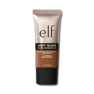 e.l.f. Soft Glam Foundation, Medium Coverage, Long-Lasting & Buildable Foundation For A Smooth, Satin Finish, Vegan & Cruelty-Free, 55 Deep Warm view 2