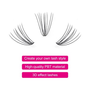 FADLASH Lash 0.10mm D Curl 8-15mm Mixed Length Cluster Lashes DIY Eyelash Extensions view 2